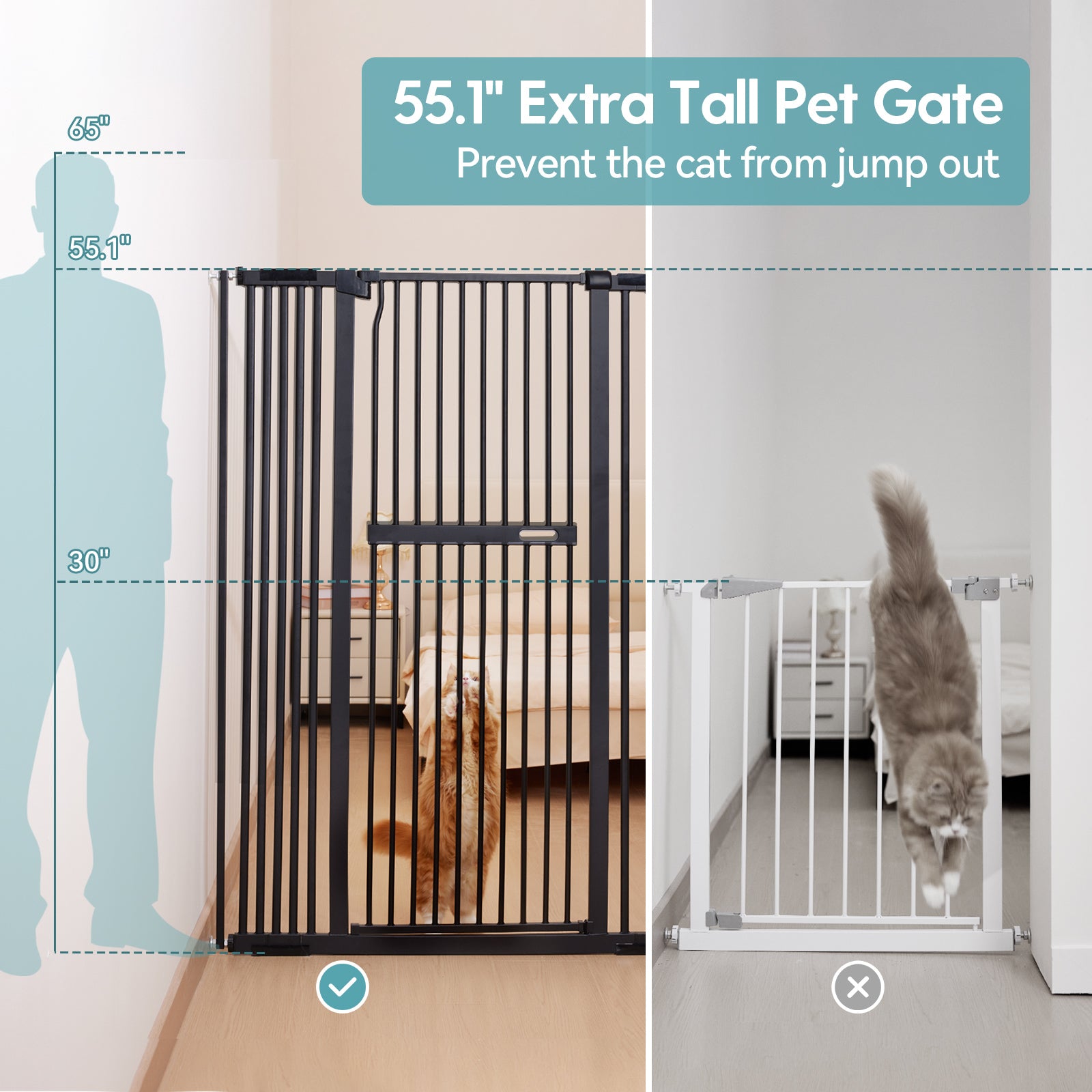 Extra tall pet gates for large dogs best sale